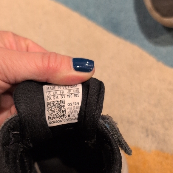 Adidas Kids Black and White Sneakers - Picture 3 of 6